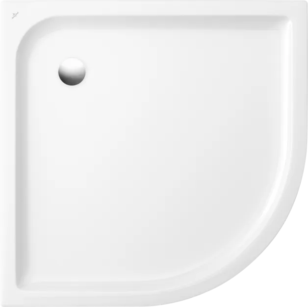 Obrázek VILLEROY BOCH Čtvrtkruhová sprchová vanička O.novo Plus, 800 x 800 x 60 mm, bílá Alpine #6213C301