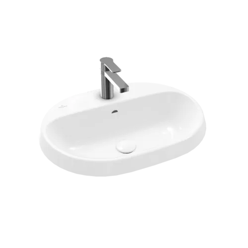 εικόνα του VILLEROY BOCH Architectura Built-in washbasin, 600 x 450 x 170 mm, White Alpin CeramicPlus, with overflow, unground #5A6660R1