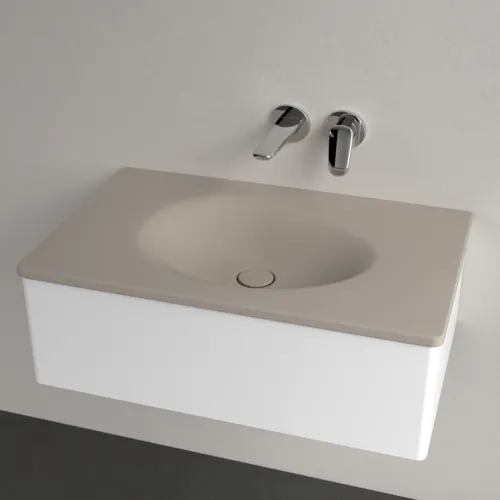 Bild von VILLEROY BOCH Antao Schrankwaschtisch, 800 x 500 x 150 mm, Almond CeramicPlus, ohne Überlauf #4A7583AM