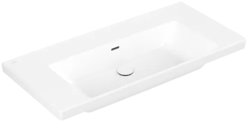 Зображення з  VILLEROY BOCH Subway 3.0 Vanity washbasin, 1000 x 470 x 165 mm, Stone White CeramicPlus, with overflow, unground #4A70A6RW