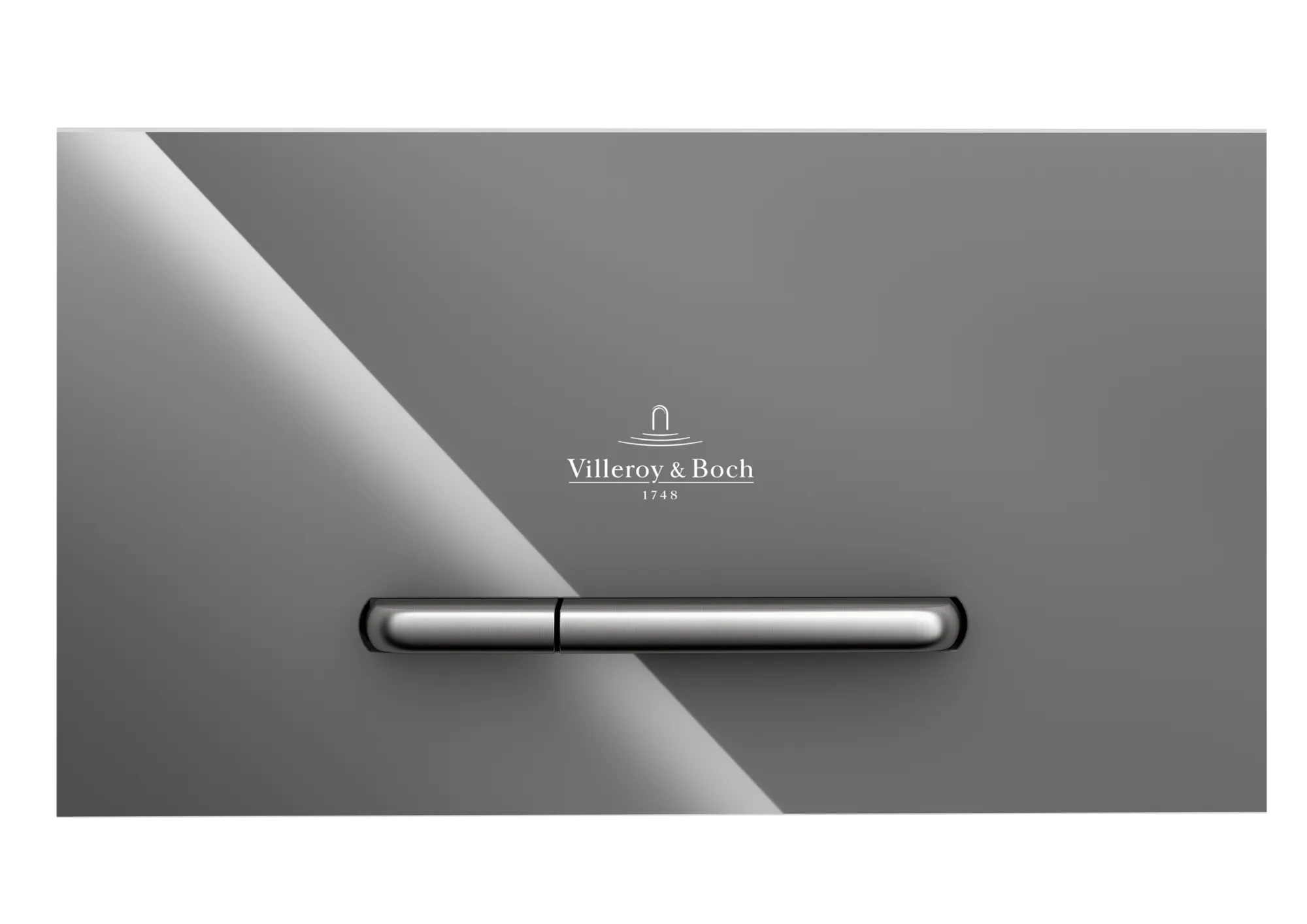 Picture of VILLEROY BOCH ViConnect installation systems Toilet flush plate 300G, Dual flush, Glass Glossy Grey #922160RA