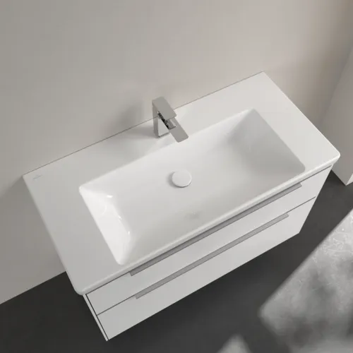 Bild von VILLEROY BOCH Subway 3.0 Schrankwaschtisch, 1000 x 470 x 165 mm, Weiß Alpin CeramicPlus, ohne Überlauf #4A70A2R1