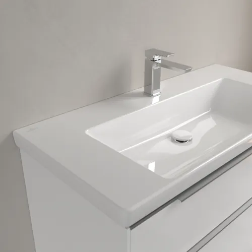 Bild von VILLEROY BOCH Subway 3.0 Schrankwaschtisch, 1000 x 470 x 165 mm, Weiß Alpin CeramicPlus, ohne Überlauf #4A70A2R1