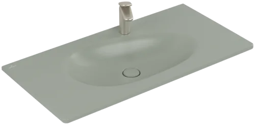 VILLEROY BOCH Antao Vanity washbasin, 1000 x 500 x 150 mm, Morning Green CeramicPlus, with concealed overflow #4A76ABR8 resmi