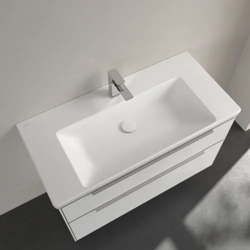 Bild von VILLEROY BOCH Subway 3.0 Schrankwaschtisch, 1000 x 470 x 165 mm, Stone White CeramicPlus, ohne Überlauf #4A70A2RW