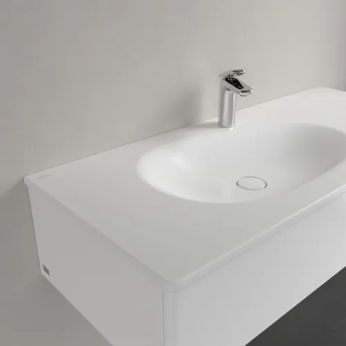 Bild von VILLEROY BOCH Antao Schrankwaschtisch, 1200 x 500 x 150 mm, Stone White CeramicPlus, mit verdecktem Überlauf #4A77LBRW