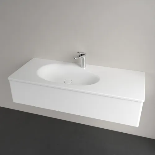 Bild von VILLEROY BOCH Antao Schrankwaschtisch, 1200 x 500 x 150 mm, Stone White CeramicPlus, mit verdecktem Überlauf #4A77LBRW