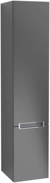 Obrázek VILLEROY BOCH Subway 2.0 Vysoká skříň, 2 dveře, 350 x 1650 x 370 mm, černý matný lak #A71010PD