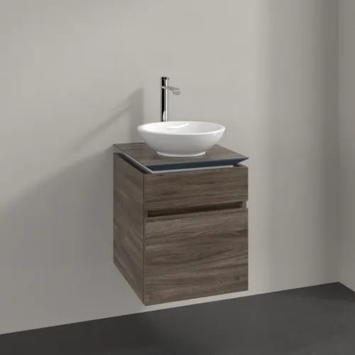 Bild von VILLEROY BOCH Legato Waschbeckenunterschrank, 2 Auszüge, 450 x 550 x 500 mm, Stone Oak / Stone Oak #B56600RK