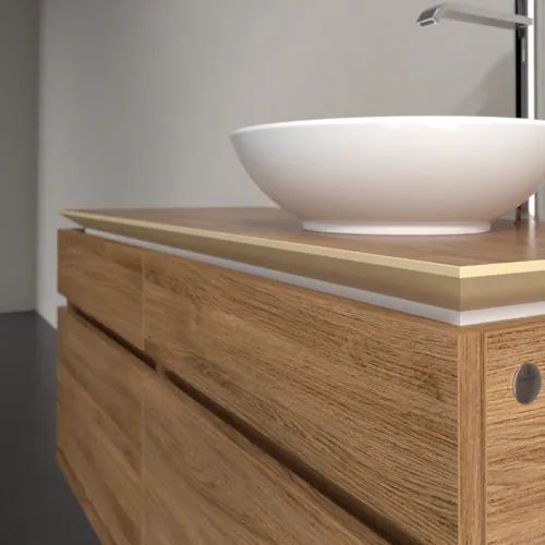 Bild von VILLEROY BOCH Legato Waschbeckenunterschrank, 4 Auszüge, 1200 x 550 x 500 mm, Kansas Oak / Kansas Oak #B58200RH