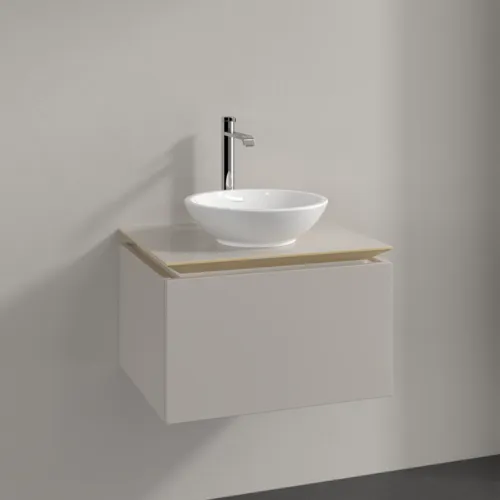 Bild von VILLEROY BOCH Legato Waschbeckenunterschrank, 1 Auszug, 600 x 380 x 500 mm, Soft Grey / Soft Grey #B56700VK