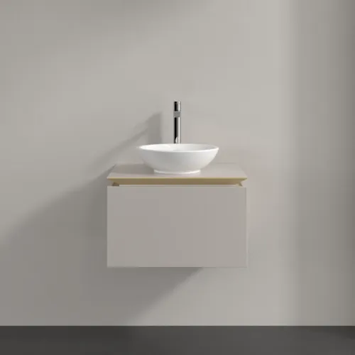 Bild von VILLEROY BOCH Legato Waschbeckenunterschrank, 1 Auszug, 600 x 380 x 500 mm, Soft Grey / Soft Grey #B56700VK