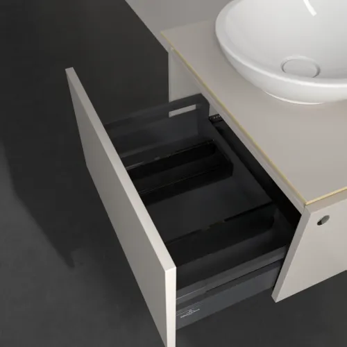 Bild von VILLEROY BOCH Legato Waschbeckenunterschrank, 1 Auszug, 600 x 380 x 500 mm, Soft Grey / Soft Grey #B56700VK