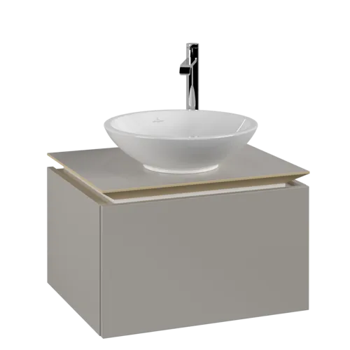 Obrázek VILLEROY BOCH Legato toaletní skříňka, 1 zásuvka, 600 x 380 x 500 mm, Soft Grey / Soft Grey #B56700VK