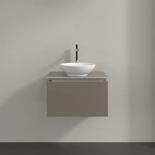 Bild von VILLEROY BOCH Legato Waschbeckenunterschrank, 1 Auszug, 600 x 380 x 500 mm, Truffle Grey / Truffle Grey #B56700VG