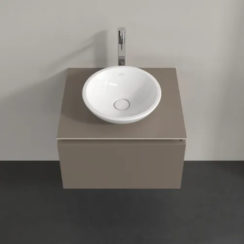 Bild von VILLEROY BOCH Legato Waschbeckenunterschrank, 1 Auszug, 600 x 380 x 500 mm, Truffle Grey / Truffle Grey #B56700VG