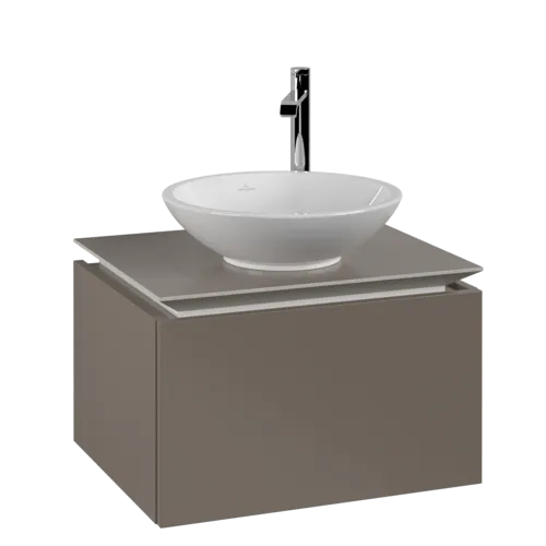 Obrázek VILLEROY BOCH Legato toaletní skříňka, 1 zásuvka, 600 x 380 x 500 mm, Truffle Grey / Truffle Grey #B56700VG
