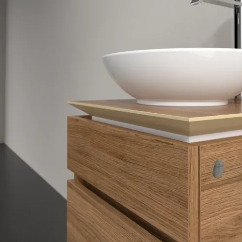 Bild von VILLEROY BOCH Legato Waschbeckenunterschrank, 2 Auszüge, 450 x 550 x 500 mm, Kansas Oak / Kansas Oak #B56600RH