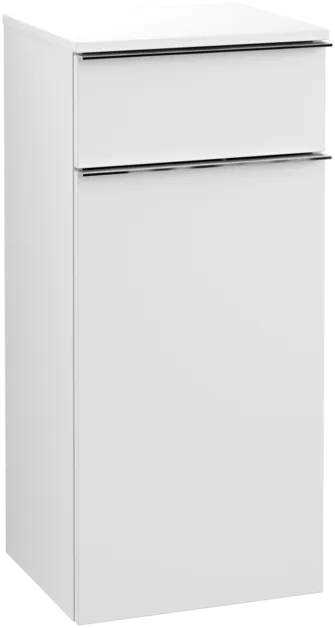 Зображення з  VILLEROY BOCH Venticello Side cabinet, 1 door, 1 drawer, 404 x 866 x 372 mm, White Matt / White Matt #A95011MS