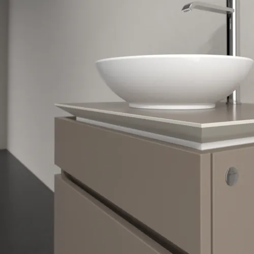 Bild von VILLEROY BOCH Legato Waschbeckenunterschrank, 2 Auszüge, 600 x 550 x 500 mm, Truffle Grey / Truffle Grey #B56800VG