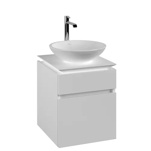 Obrázek VILLEROY BOCH Legato toaletní skříňka, 2 výsuvy, 450 x 550 x 500 mm, bílá matná / bílá matná #B56600MS