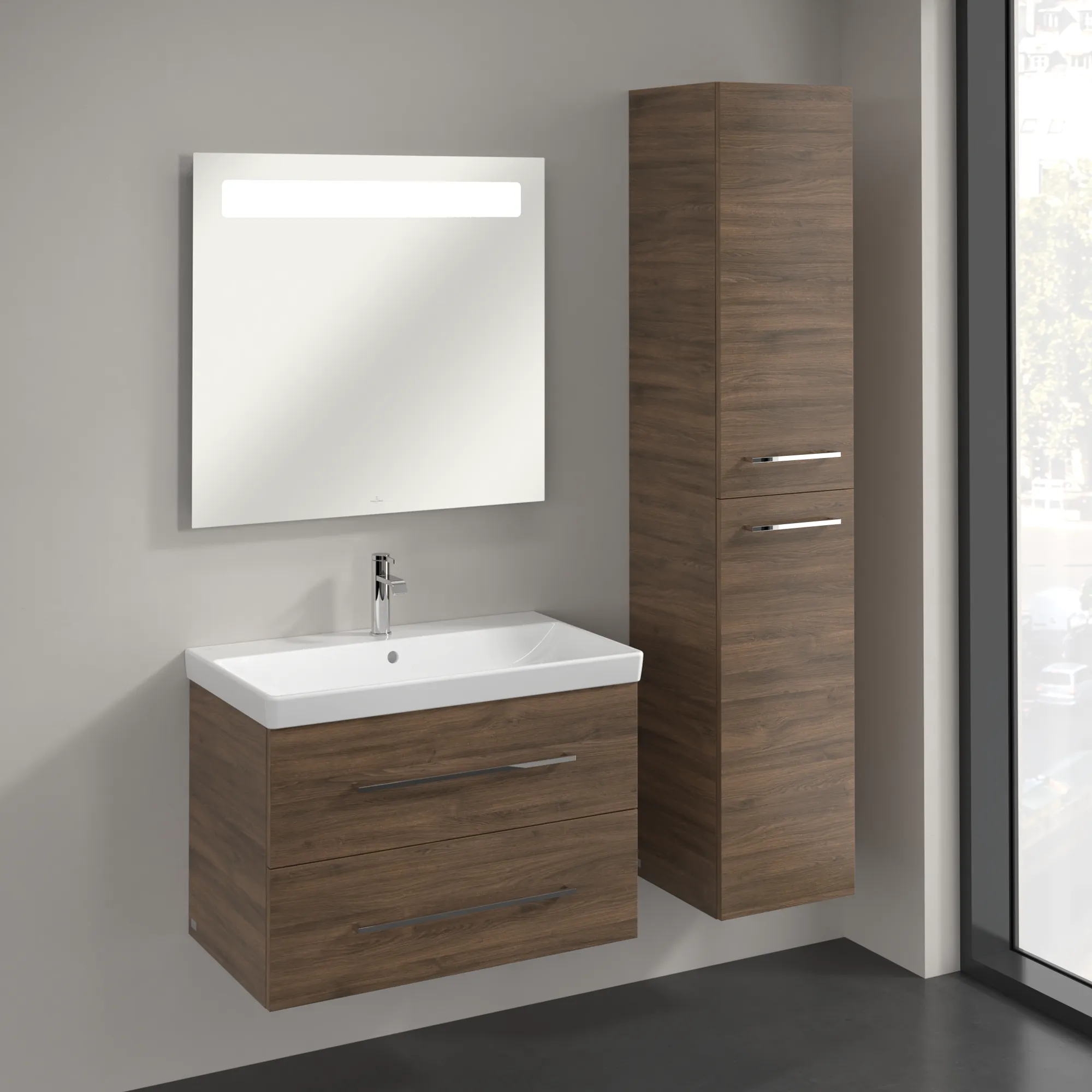 Bild von VILLEROY BOCH Avento Hochschrank, 2 Türen, 346 x 1760 x 404 mm, Arizona Oak #A89401VH