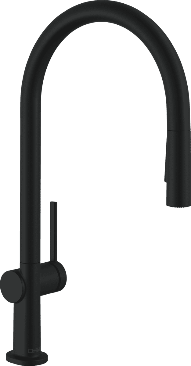 HANSGROHE Talis M54 Tek kollu eviye bataryası 210, çekilebilir el duşu, 2jet, sBox #72801670 - Satin Siyah resmi