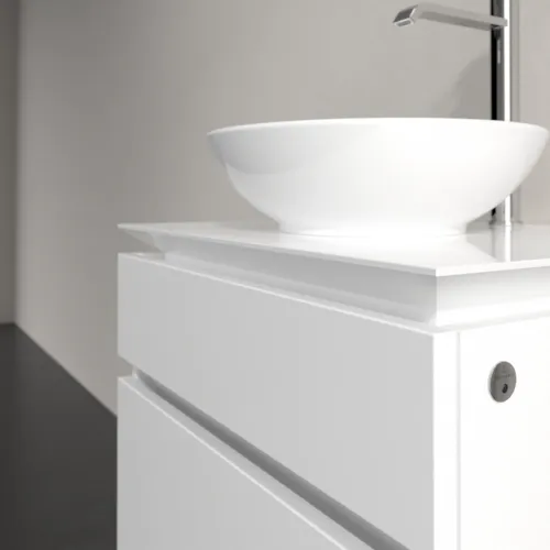 Bild von VILLEROY BOCH Legato Waschbeckenunterschrank, mit Beleuchtung, 2 Auszüge, 600 x 550 x 500 mm, Glossy White / Glossy White #B568L0DH