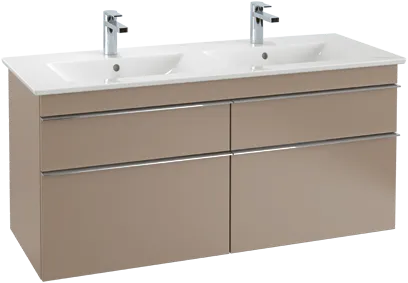Picture of VILLEROY BOCH Venticello Vanity unit, 4 pull-out compartments, 1253 x 590 x 502 mm, Volcano Black / Volcano Black #A93001VL