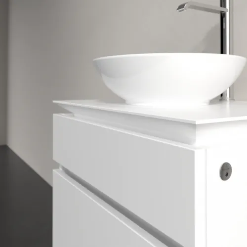 Bild von VILLEROY BOCH Legato Waschbeckenunterschrank, mit Beleuchtung, 2 Auszüge, 600 x 550 x 500 mm, White Matt / White Matt #B568L0MS