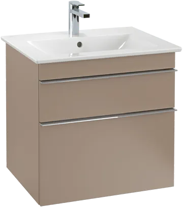 Picture of VILLEROY BOCH Venticello Vanity unit, 2 pull-out compartments, 603 x 590 x 502 mm, Volcano Black / Volcano Black #A92401VL
