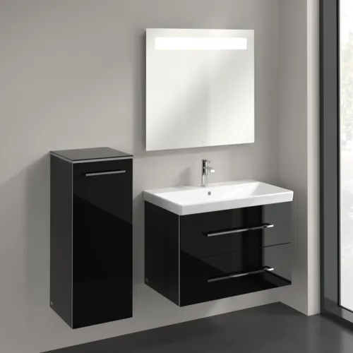 Bild von VILLEROY BOCH Avento Seitenschrank, 1 Tür, 350 x 890 x 405 mm, Crystal Black #A89500B3