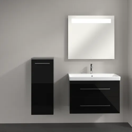 Bild von VILLEROY BOCH Avento Seitenschrank, 1 Tür, 350 x 890 x 405 mm, Crystal Black #A89500B3