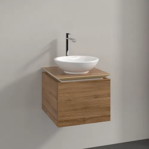 Bild von VILLEROY BOCH Legato Waschbeckenunterschrank, 1 Auszug, 450 x 380 x 500 mm, Kansas Oak / Kansas Oak #B56500RH