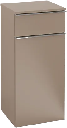 Picture of VILLEROY BOCH Venticello Side cabinet, 1 door, 1 drawer, 404 x 866 x 372 mm, Cashmere Grey / Cashmere Grey #A95001VN