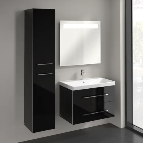 VILLEROY BOCH Avento Hochschrank, 2 Türen, 350 x 1760 x 404 mm, Crystal Black #A89400B3, Bild 2