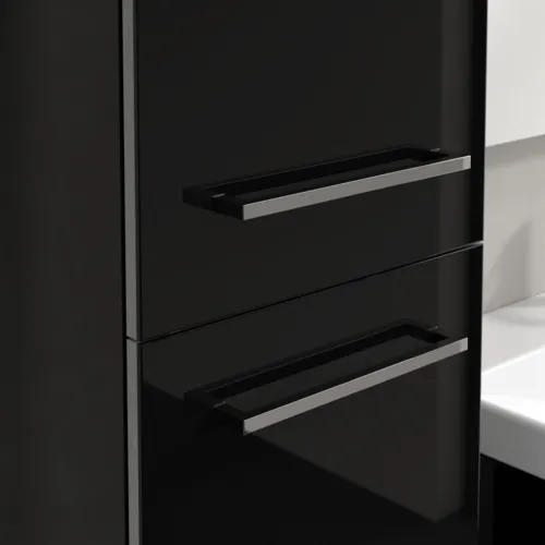 VILLEROY BOCH Avento Hochschrank, 2 Türen, 350 x 1760 x 404 mm, Crystal Black #A89400B3, Bild 5