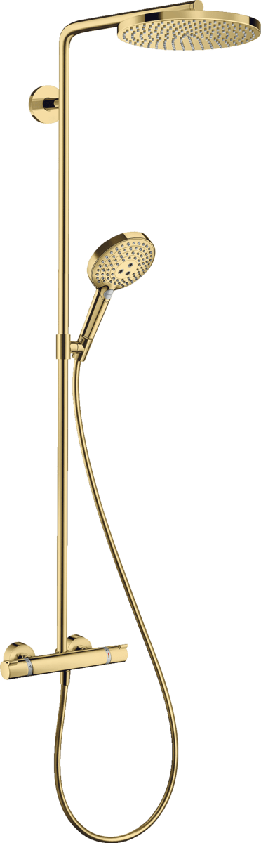 Bild von HANSGROHE Raindance Select S Showerpipe 240 1jet PowderRain mit Thermostat Polished Gold Optic 27633990