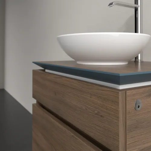 Bild von VILLEROY BOCH Legato Waschbeckenunterschrank, mit Beleuchtung, 2 Auszüge, 600 x 550 x 500 mm, Arizona Oak / Arizona Oak #B568L0VH