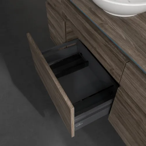 Bild von VILLEROY BOCH Legato Waschbeckenunterschrank, 5 Auszüge, 1200 x 550 x 500 mm, Stone Oak / Stone Oak #B57800RK
