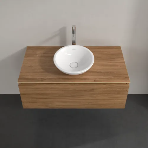Bild von VILLEROY BOCH Legato Waschbeckenunterschrank, 1 Auszug, 1000 x 380 x 500 mm, Kansas Oak / Kansas Oak #B57100RH