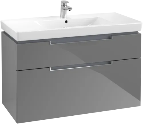 VILLEROY BOCH Subway 2.0 Vanity unit, 2 pull-out compartments, 987 x 590 x 449 mm, Glossy Grey #A91510FP resmi