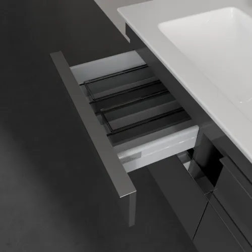 VILLEROY BOCH Venticello Waschbeckenunterschrank, 4 Auszüge, 1153 x 590 x 502 mm, Glossy Grey / Glossy Grey #A92901FP, Bild 7