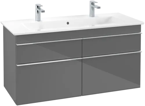 Зображення з  VILLEROY BOCH Venticello Vanity unit, 4 pull-out compartments, 1153 x 590 x 502 mm, Glossy Grey / Glossy Grey #A92901FP