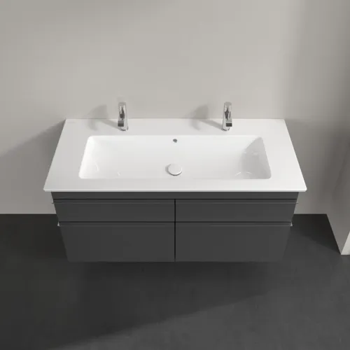 VILLEROY BOCH Venticello Waschbeckenunterschrank, 4 Auszüge, 1153 x 590 x 502 mm, Glossy Grey / Glossy Grey #A92901FP, Bild 4