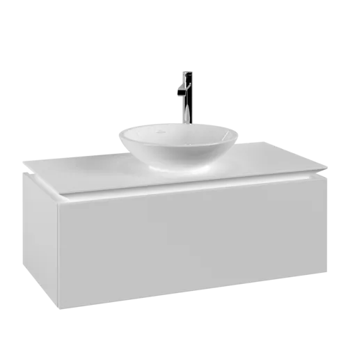 Obrázek VILLEROY BOCH Legato toaletní skříňka, 1 zásuvka, 1000 x 380 x 500 mm, bílá matná / bílá matná #B57100MS