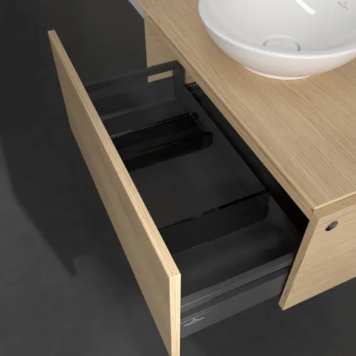 VILLEROY BOCH Legato Waschbeckenunterschrank, mit Beleuchtung, 1 Auszug, 800 x 380 x 500 mm, Nordic Oak / Nordic Oak #B569L0VJ, Bild 5