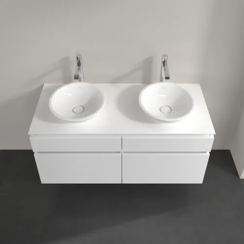 Bild von VILLEROY BOCH Legato Waschbeckenunterschrank, 4 Auszüge, 1200 x 550 x 500 mm, Glossy White / Glossy White #B58400DH