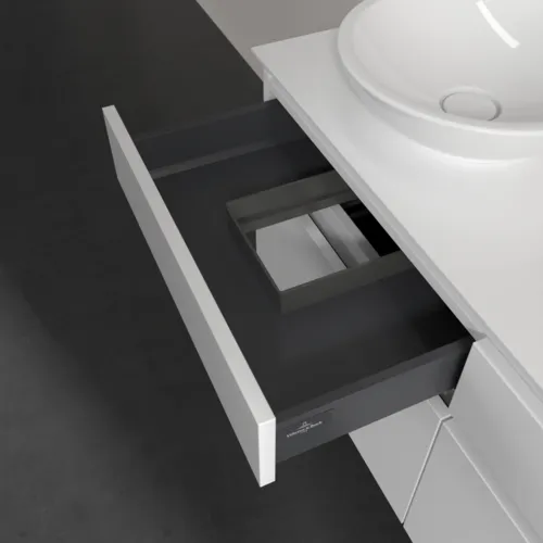 Bild von VILLEROY BOCH Legato Waschbeckenunterschrank, 4 Auszüge, 1200 x 550 x 500 mm, Glossy White / Glossy White #B58400DH