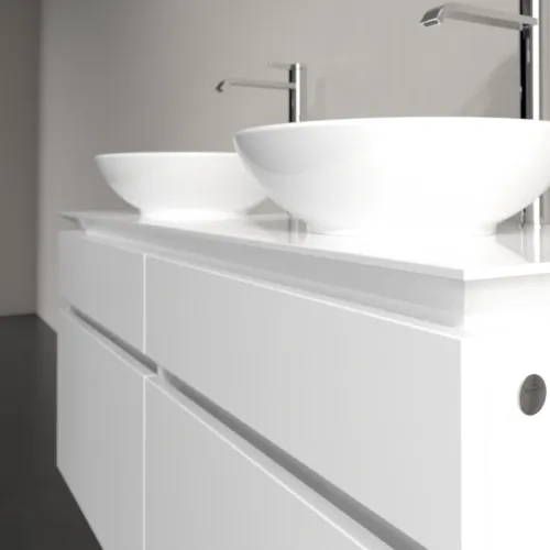 Bild von VILLEROY BOCH Legato Waschbeckenunterschrank, 4 Auszüge, 1200 x 550 x 500 mm, Glossy White / Glossy White #B58400DH